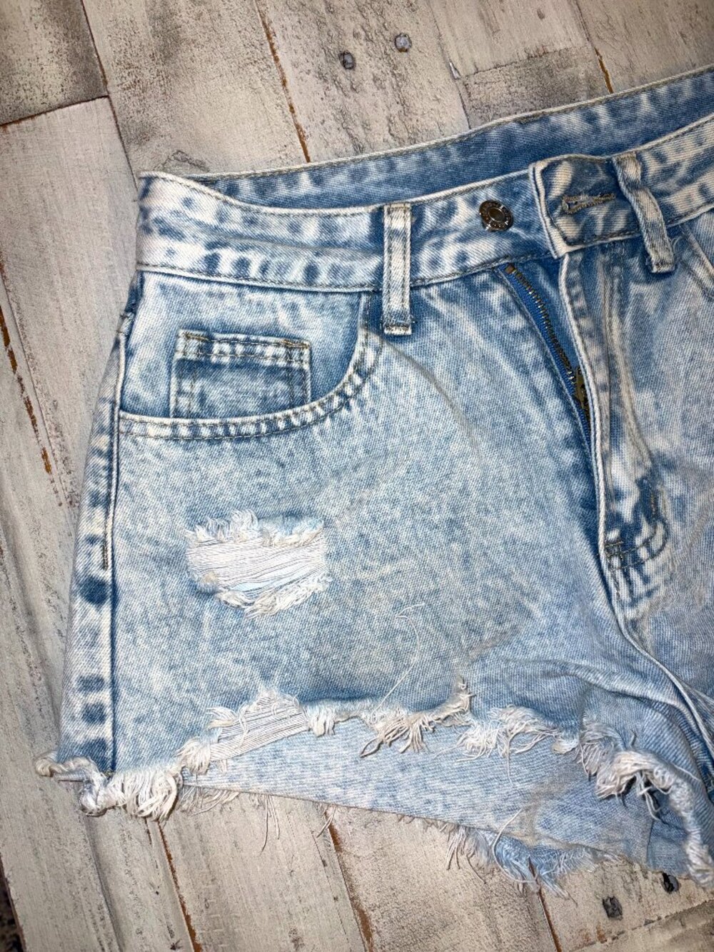 Distressed Denim Shorts - Picture 5 of 6